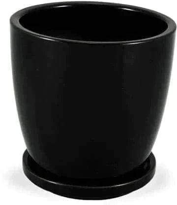 Cera Artisan Ceramic Pot Half Egg Shaped Black Ceramic Planter Black Ceramic Pot Buy Black Ceramic Pot Online From Urban Plants 