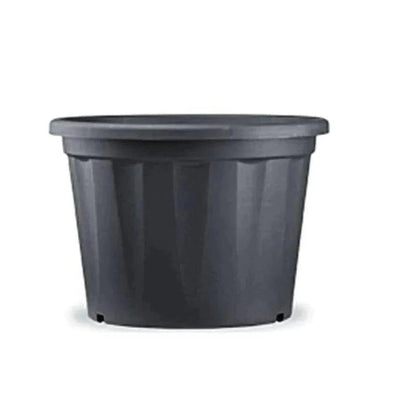 Home Square Roots Planters Grower Round Plastic Pots (Black) (16 inch)