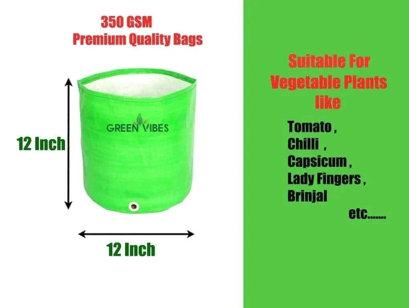 Ranjith Grow Bags Grow Bags 12x12 Inch Pack of 4 HDPE Terrace Gardening Grow Bags With Proper Drainage Holes