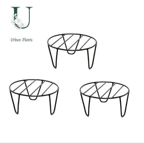 Urban Plants Metal Planter Stand Set of 3 Metal Round Planter Stand Metal Planter Stand for Indoor and Outdoor Home Garden