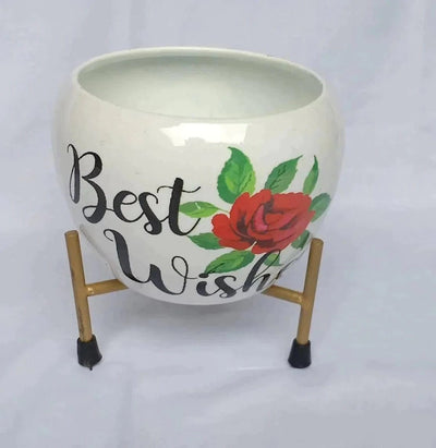 urban plants Pots & Planters Best wishes Buy Metal Round Planter Buy Printed Round Metal Planters with Stand-Urban Plants