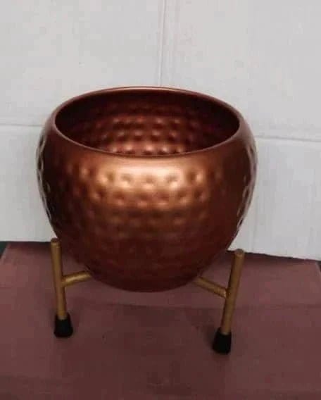 urban plants Pots & Planters Matte Brown Buy Metal Round Planter Buy Printed Round Metal Planters with Stand-Urban Plants