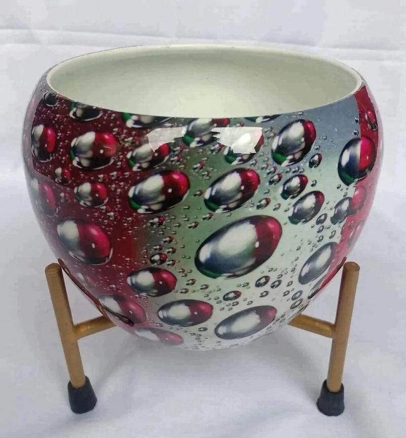 urban plants Pots & Planters Water Drop Buy Metal Round Planter Buy Printed Round Metal Planters with Stand-Urban Plants