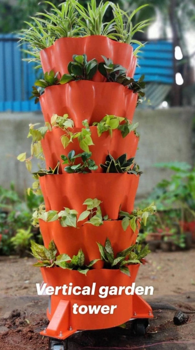 Urban Plants planter Buy Vertical Garden Tower with Composter/ without Composter Buy Portable Vertical Garden Tower - Beautification & Landscaping Product