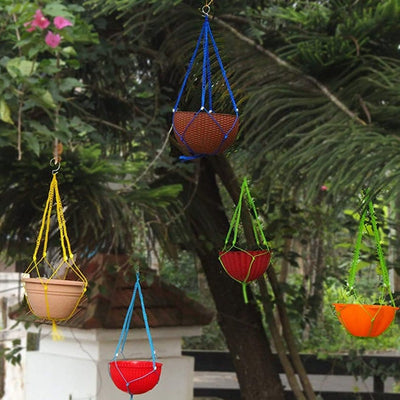 Akshay Ropes Garden Indoors & Outdoors MULTI COLORS / 27 INCHES / NYLON Plant Hanging Ropes