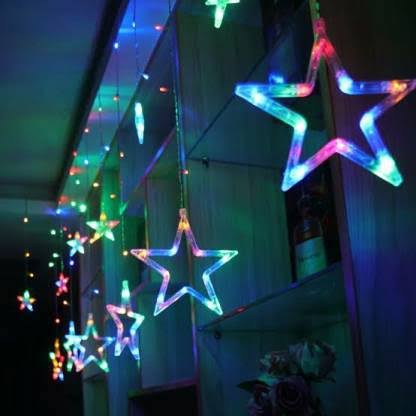 Avyaan’s green earth lights Multicolour Star Light Buy Multicolour Star Shape Home decor Lights Online 