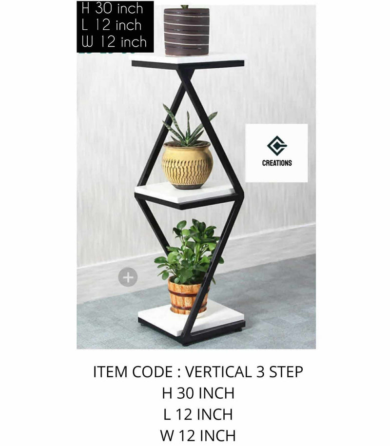 Creations Metal Fabrications Metal Pot Stand - Metal Flower Pot Stand Online India - Vertical Garden Pot Stands Vertical 3 Step Metal Pot Stand Buy Vertical 3 Step Metal Pots Stand Online from Urban Plants 