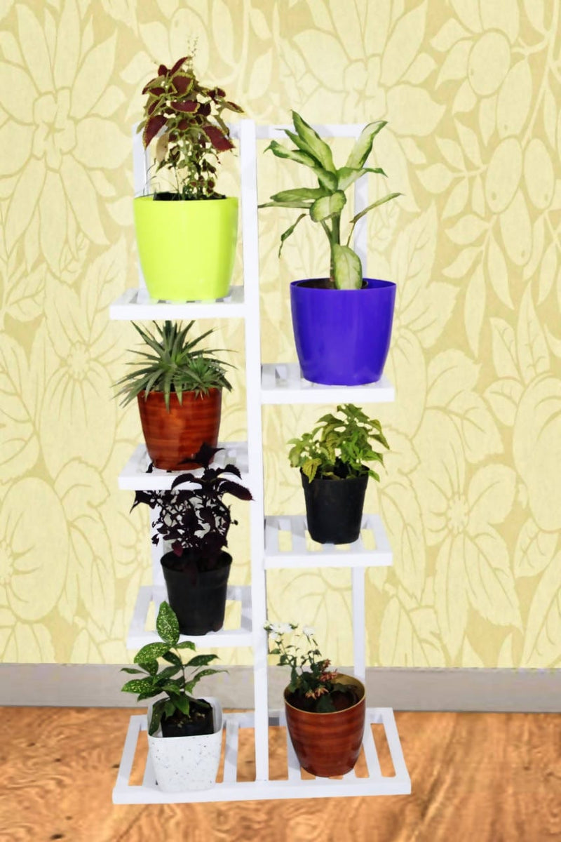 Creations Metal Fabrications Metal Pot Stand - Metal Flower Pot Stand Online India - Vertical Garden Pot Stands White Metal Garden Stand Buy White Metal Garden Stand Online from Urban Plants 