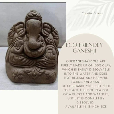 Creative Greens Ganpati idol Organic Ganeshji Buy Organic Ganeshji Online from Urban Plants 