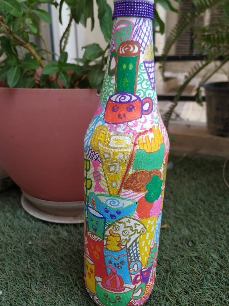 Geetanjalis Creations Glass bottles Decorative bottles Buy Decorative Printed Bottle, Home Decor Item