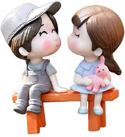 Green Finger Miniature Miniature Boy and Girl with bench Miniature Boy and girl Toys