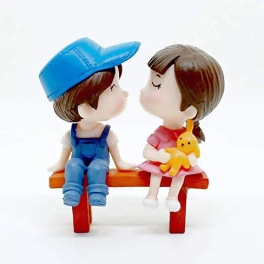 Green Finger Miniature Miniature Boy and Girl with bench Miniature Boy and girl Toys