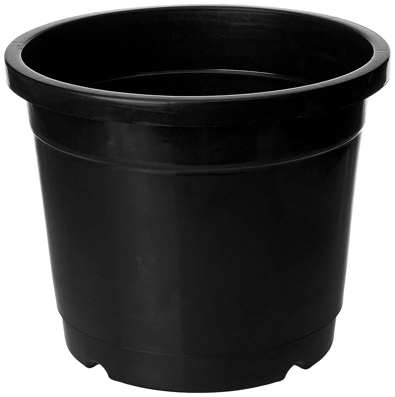 Home Square Roots Planters Grower Round Plastic Pots (Black) (16 inch)