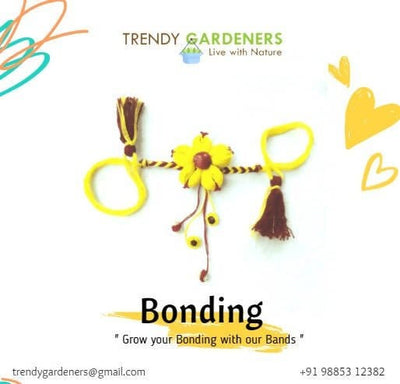 Trendy Gardeners Gifting Yellow Plantable Seed Rakhi Buy Plantable Seed Rakhi Online 
