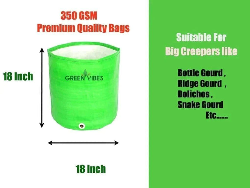 Ranjith HDPE Grow Bags 18x18 Inch Grow Bags 18x18 inch Pack of 3 | For Terrace Gardening Creepers