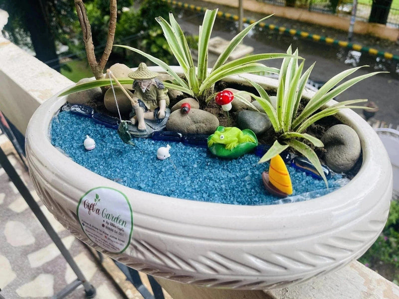 Ritika Gupta Miniature gargen Fisherman Miniature garden