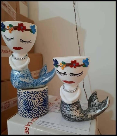Spacio Decor Pots Pots Mermaid Set of 2
