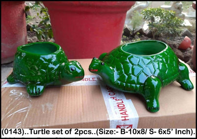 Spacio Decor Pots Pots Turtle Set of 2