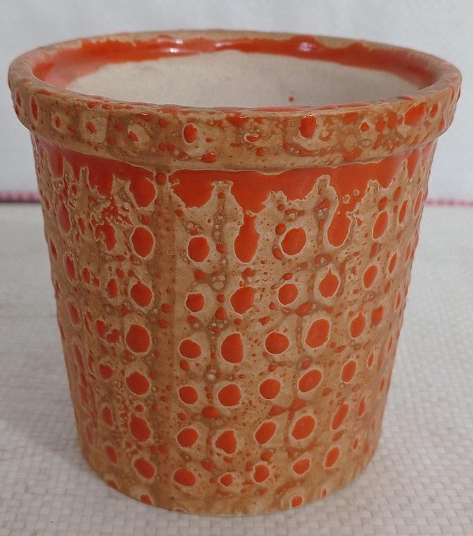 Urban Plants pots Fancy Painted Ceramic Pot Orange